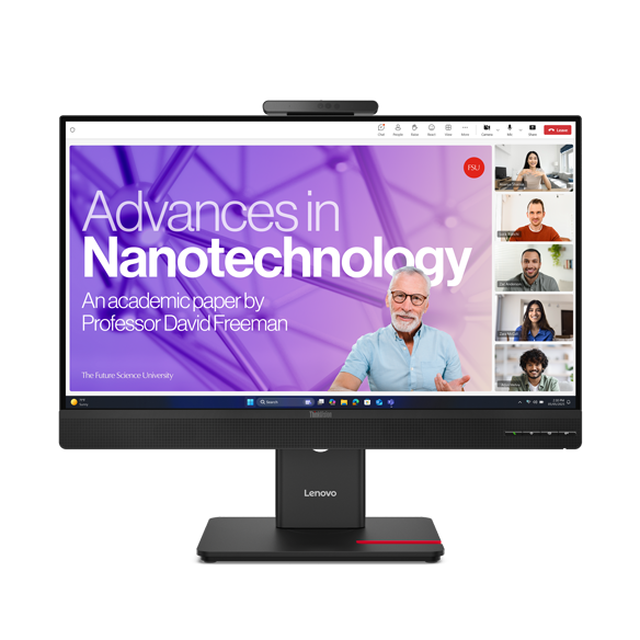 Lenovo ThinkVision T24-4v 23,8 FHD-Videokonferenz-Monitor, 1920 x 1080