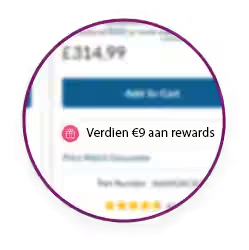 Zoom in on example of Rewards hyperlink