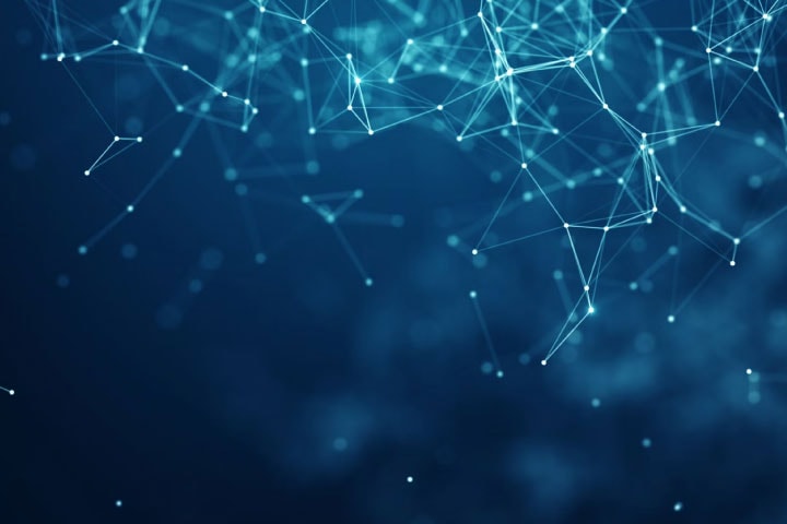 The image shows a crowd of people busily walking through a purple-colored corridor.