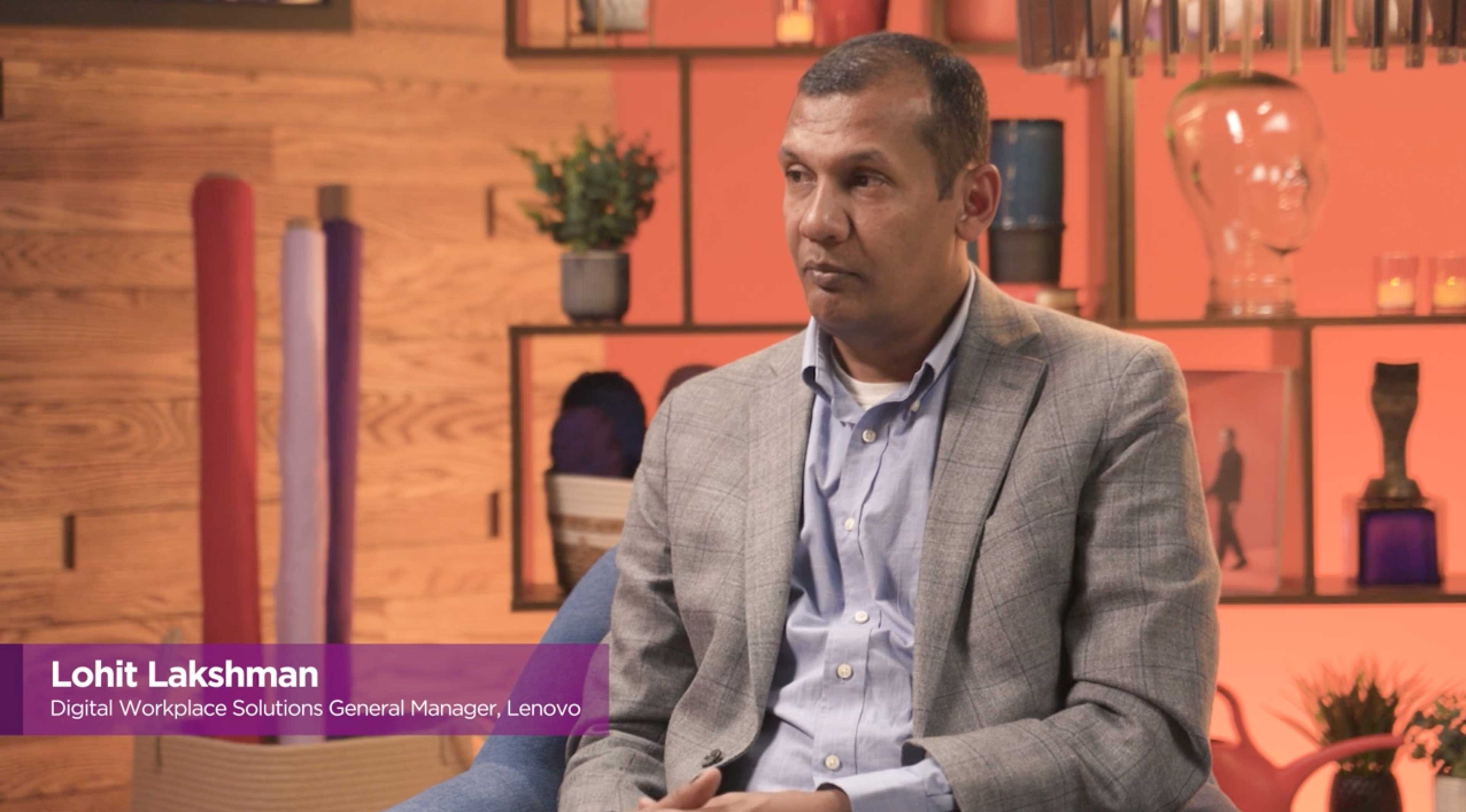 Lohit Lakshman in the Lenovo Studio.