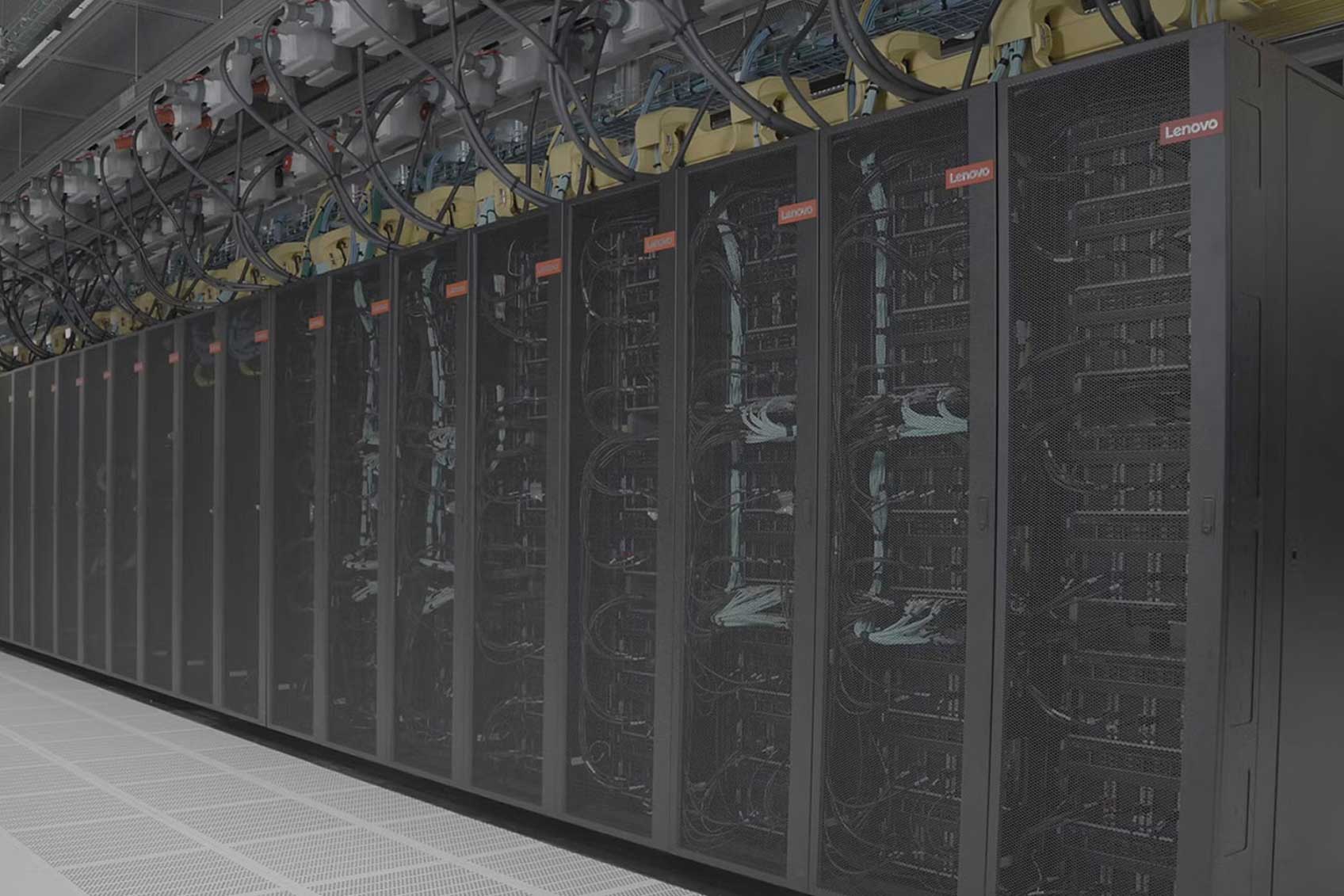 A row of servers. 
