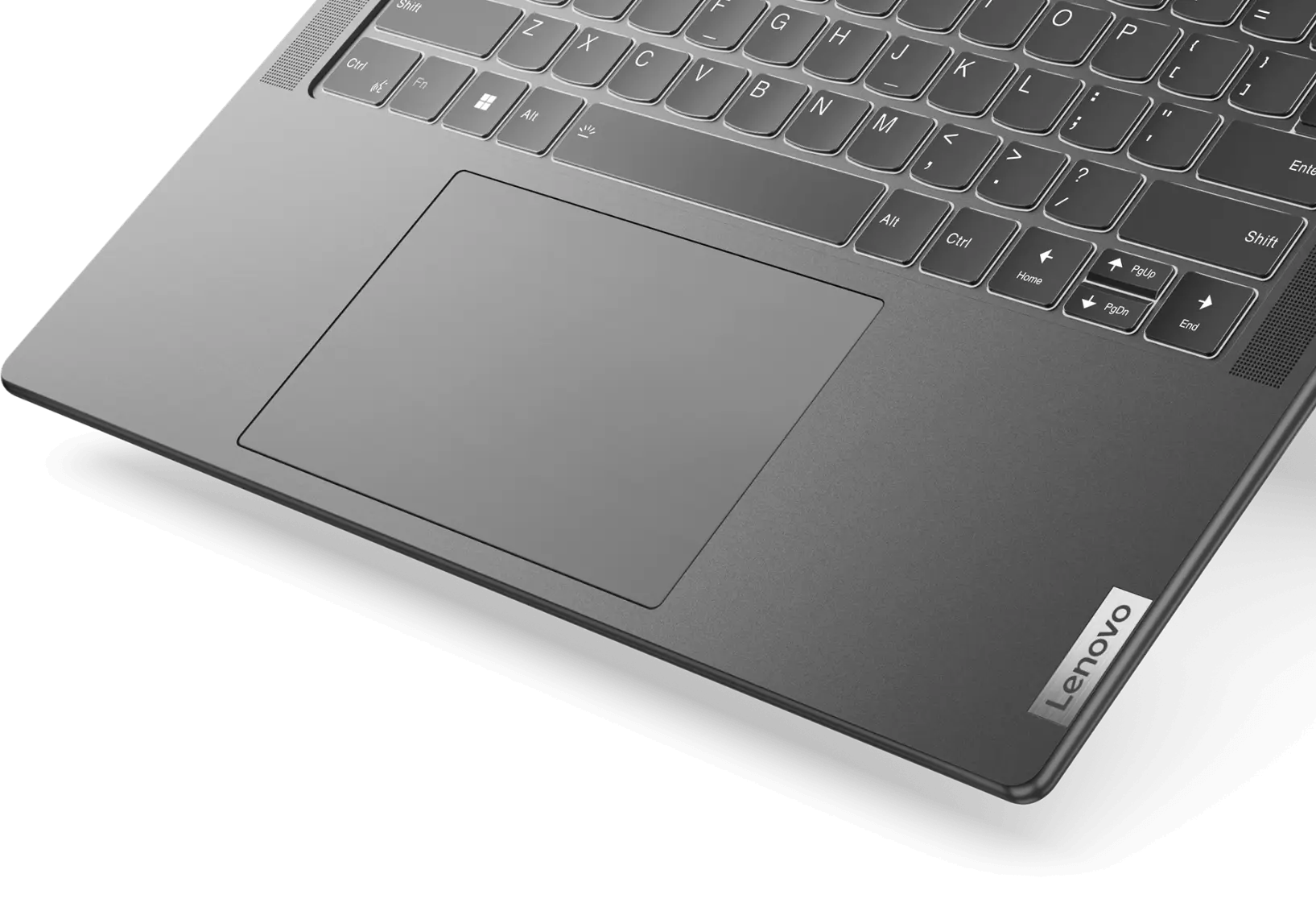 Closeup view of the touchpad on the Lenovo Yoga 9i Pro