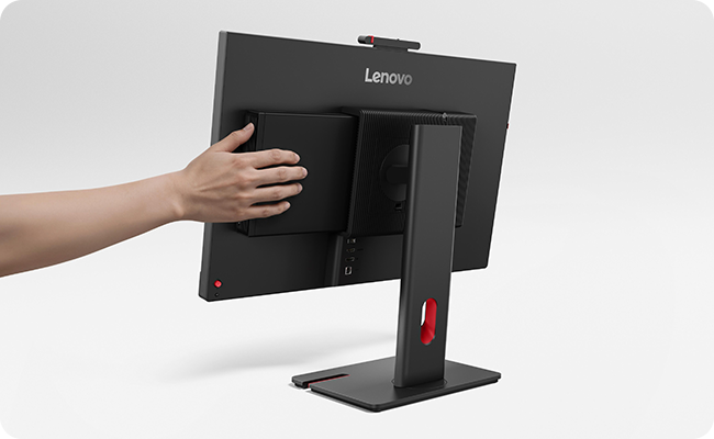 ThinkCentre TIO27 Gen6 monitor displaying vibrant colors and sleek design, ideal for interactive use.