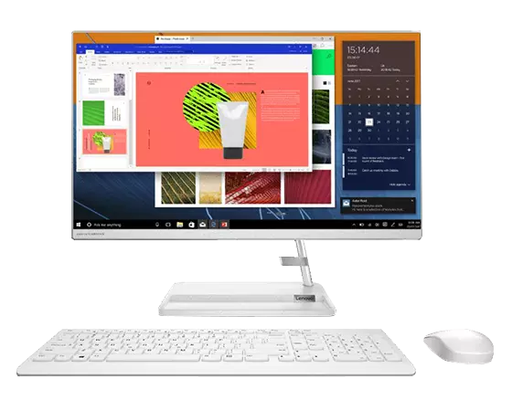 IdeaCentre AIO 3i Gen 6 (24'' Intel) white front facing view keyboard and mouse sold separately