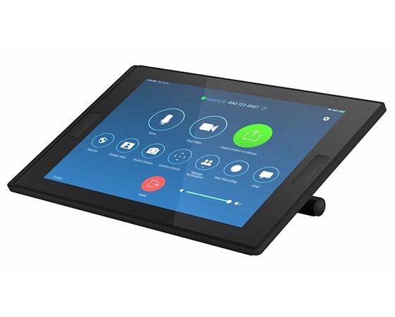 Thumbnail: Front facing Lenovo ThinkSmart Controller 10.1 inch display for Zoom Rooms.