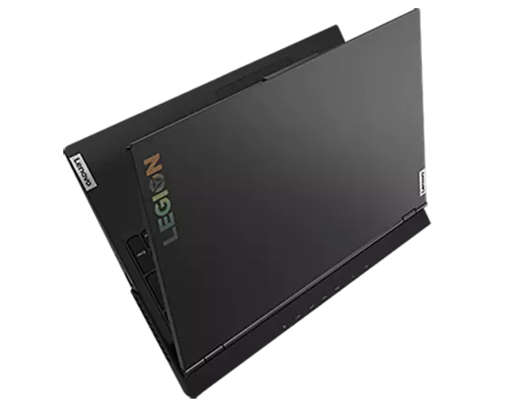 The Lenovo Legion 5 15 laptop, folded