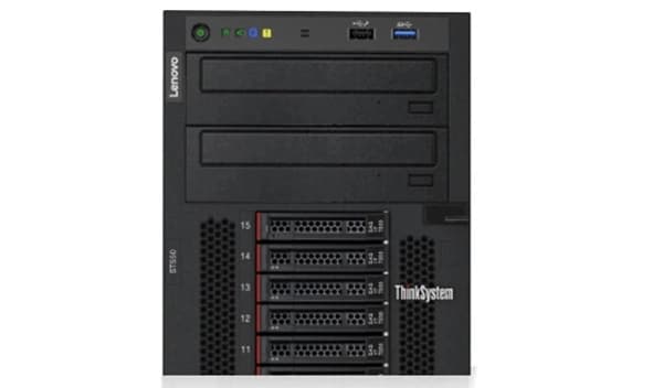 Lenovo ThinkSystem ST550 Tower Server - close up, front facing