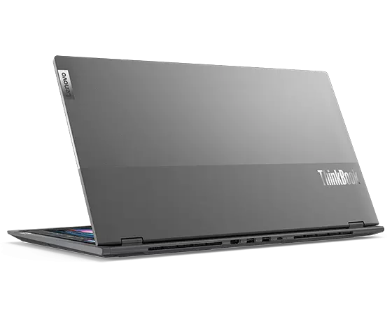 Close up of Lenovo ThinkBook Plus Gen 3, Storm Grey casing.