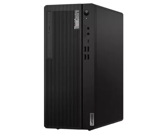 Front-right-facing Lenovo ThinkCentre M70t Gen 3 tower PC.