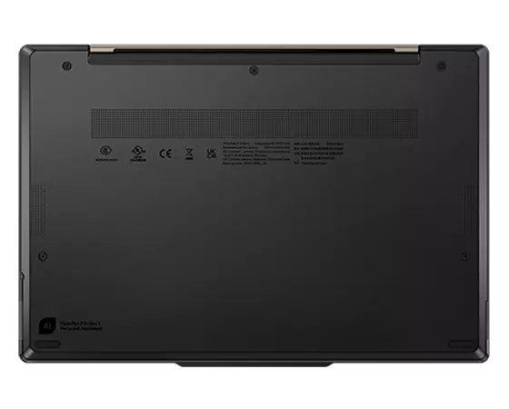 Bottom side of the Lenovo ThinkPad Z13 laptop.