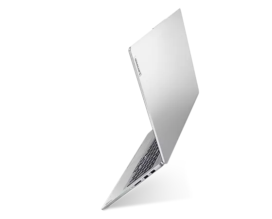 Das flache und leichte Lenovo IdeaPad 5i Pro Gen 7 Notebook in Cloud Grey, Ansicht von rechts.