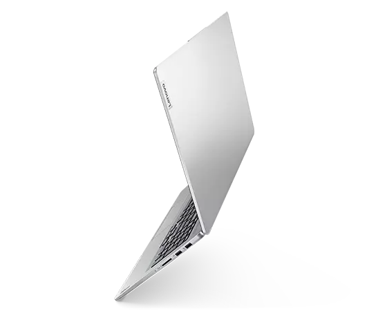Vue du côté droit fin et léger du portable Lenovo IdeaPad 5 Pro Gen 7 en coloris Cloud Grey.