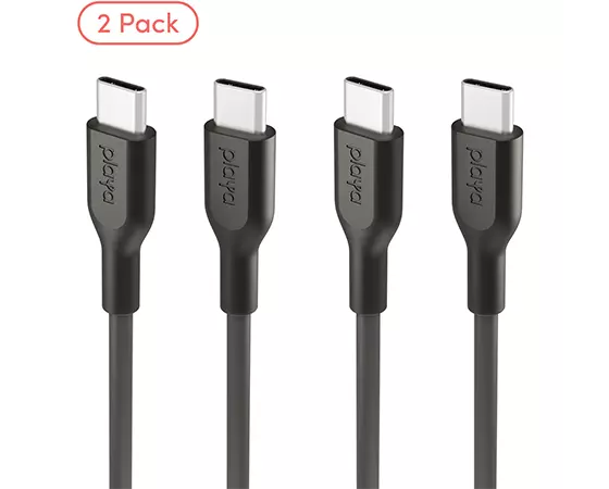 Belkin Playa USB-C to USB-C Cable, 3.3 ft - Black (Pack of 2)
