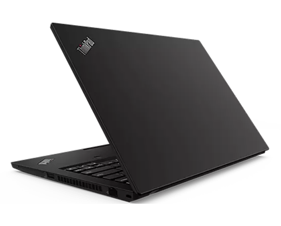 Vista posterior del lateral izquierdo del portátil empresarial Lenovo ThinkPad P14s de 2.ª generación (14’’, Intel)