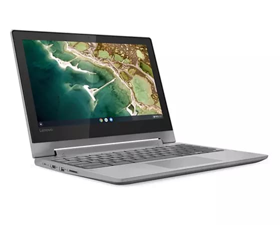 Gallery thumbnail of front right three-quarter view of Lenovo IdeaPad Flex 3 Chromebook 11 MTK set in laptop mode