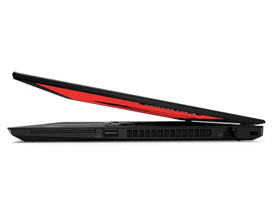 Lenovo ThinkPad P14s Gen 2 (14" Intel) business laptop, top view showing keyboard, trackpad, & fingerprint reader