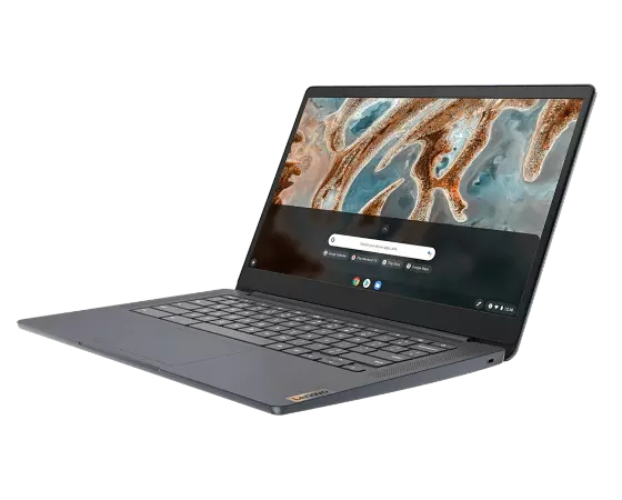 IdeaPad 3 Chromebook Gen 6 (14″ MTK) Abyss Blue Front Facing Left.
