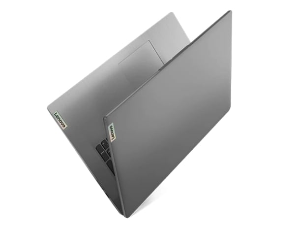 Portable IdeaPad 3i Gen 7 coloris Arctic Grey ouvert, orienté vers le haut