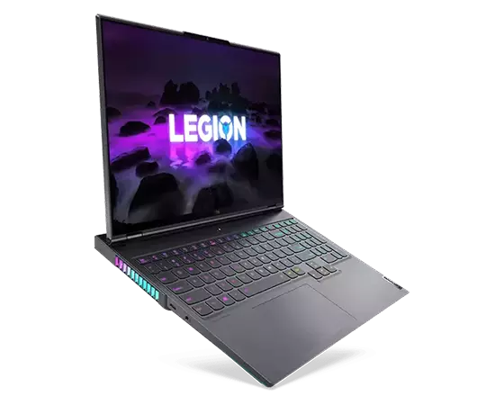 Lenovo Legion 7 Gen 6 (16” AMD), top left angle view