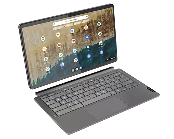 IdeaPad Duet 5 Chromebook Gen 6 (13″ QCOM), Storm Gray, Front Facing Right, Detached from Keyboard