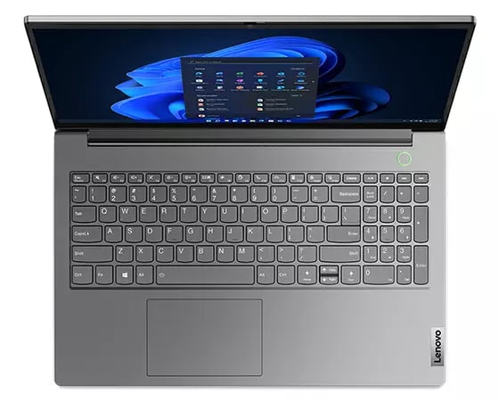Lenovo ThinkBook 15 Gen 4 (15" AMD) laptop – top view, lid open