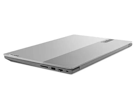 Lenovo ThinkBook 15 Gen 4 (15" AMD) laptop – ¾ right-front view from slightly above, lid open