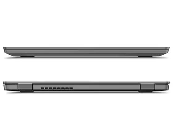 Lenovo ThinkPad L390 - Two thumbnail shots of the silver laptop, showing the front and rear side