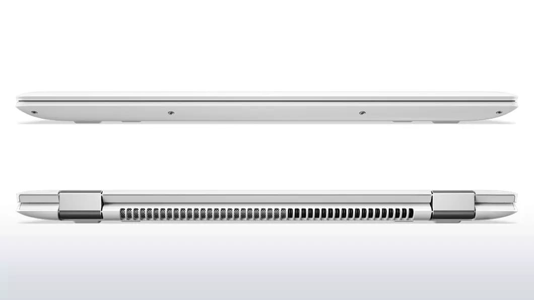 Lenovo Yoga 510 in white, front and back view closed