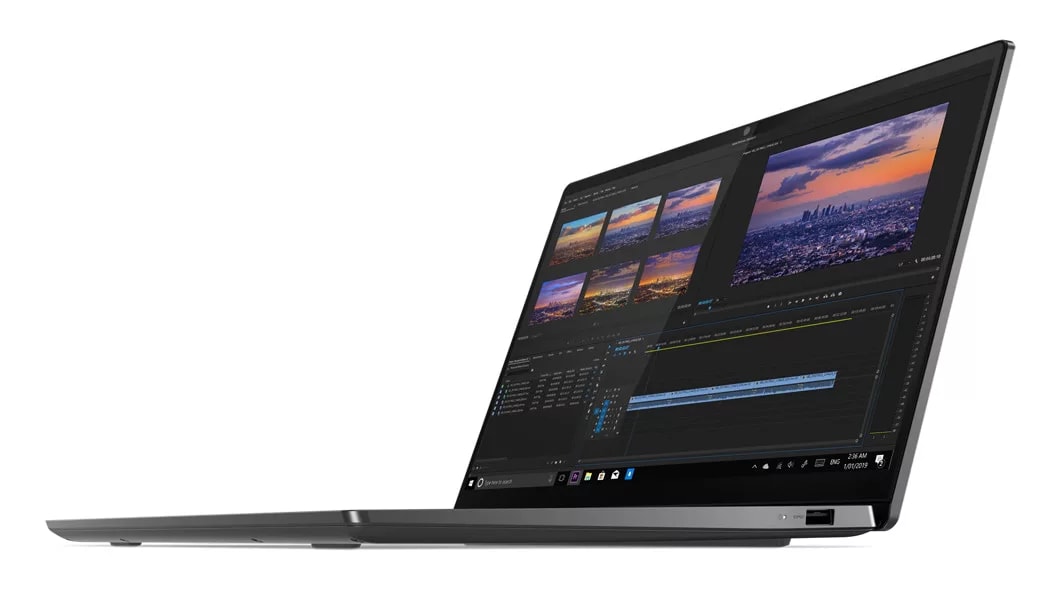 Low right angle view of the Lenovo Yoga S740 (14'')
