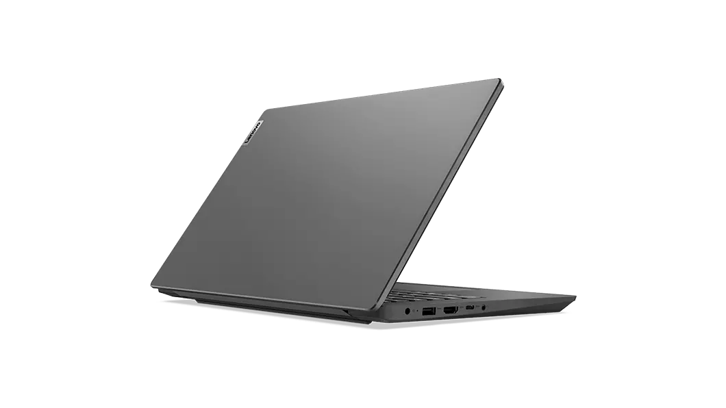  image of Lenovo V15 Gen 2 (15, Intel) laptop – ¾ left rear view, with lid partially open