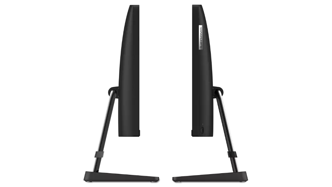 Two IdeaCentre AIO 3i Gen 6 (24, Intel) facing each other showing left and right side profile view