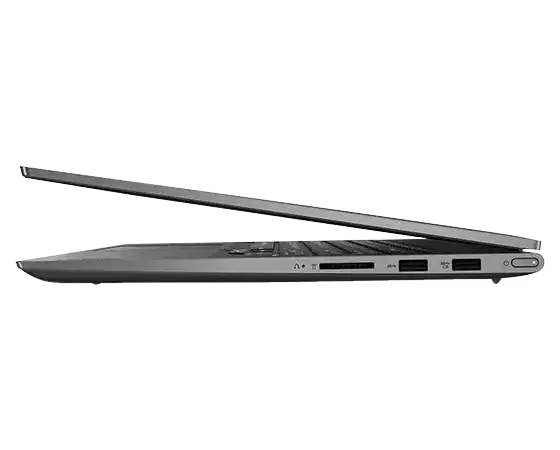 Yoga Slim 7 Pro Gen 6, Storm Grey, top slightly open, right side profile