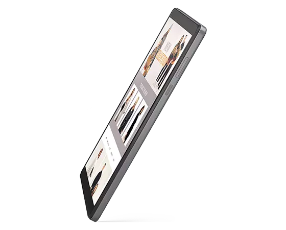 Side-profile view of Lenovo Tab M8 Gen 4 tablet facing right