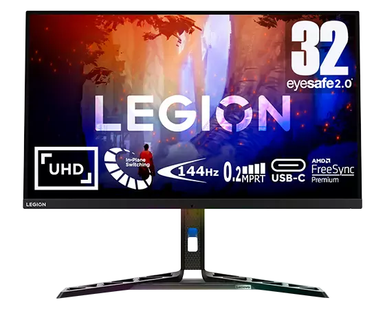Lenovo Legion Y32p-30 31.5" 4K-UHD-Pro-Gaming-Monitor (IPS, 144 Hz, 0,2 ms MPRT, USB-C FreeSync Premium)