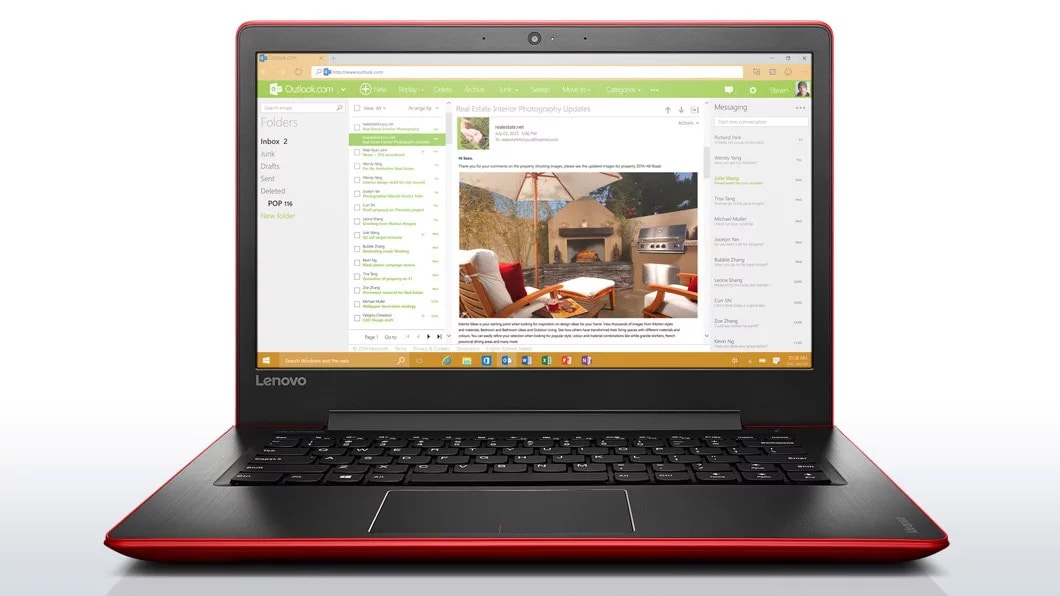 Lenovo Ideapad 510S (14) in Red, Front View
