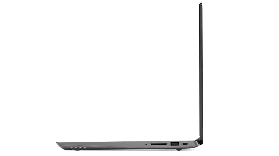 Lenovo Ideapad 330S (14, AMD), right view, open, showing ports.