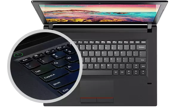 Λεπτομερής προβολή του μοναδικού ενιαίου πληκτρολογίου Lenovo V510 (14)