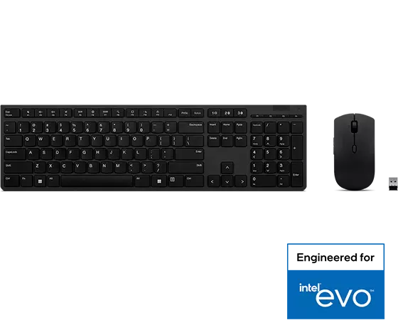 Lenovo Professional Wireless Rechargeable Combo Keyboard and Mouse-US  English