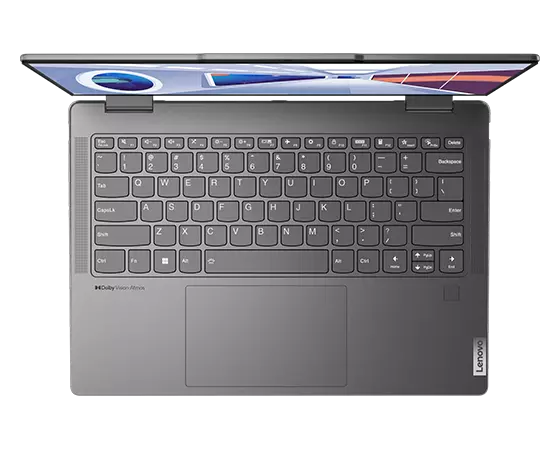 Yoga 7 Gen 8 (14″ AMD) top view of keyboard