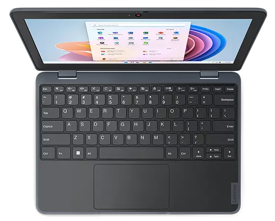 Lenovo 100w Gen 4 (11” Intel) laptop – view from above, with lid open
