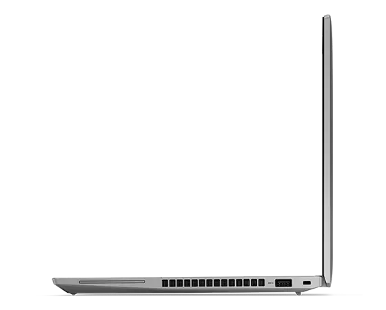 ThinkPad P14s Gen 4 (14 » Intel) station de travail portable - vue latérale droite, couvercle ouvert