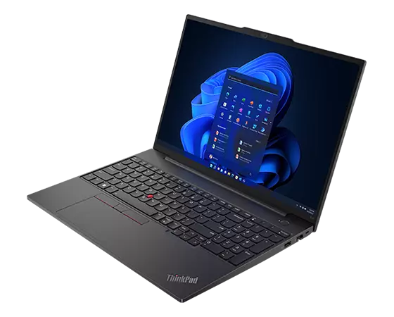 Top right angle view of the Thinkpad E16 Gen 1 (16 AMD)