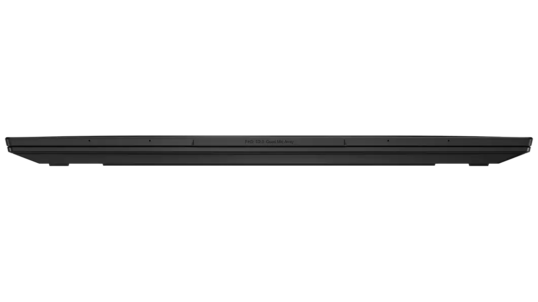 Parte frontal del portátil Lenovo ThinkPad X1 Carbon de 10.ª generación con la cubierta cerrada.