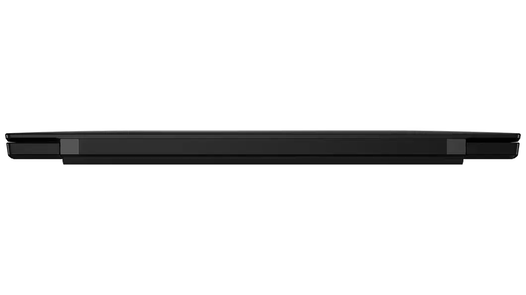 Lato posteriore del notebook Lenovo ThinkPad X1 Carbon di decima generazione con il coperchio chiuso.