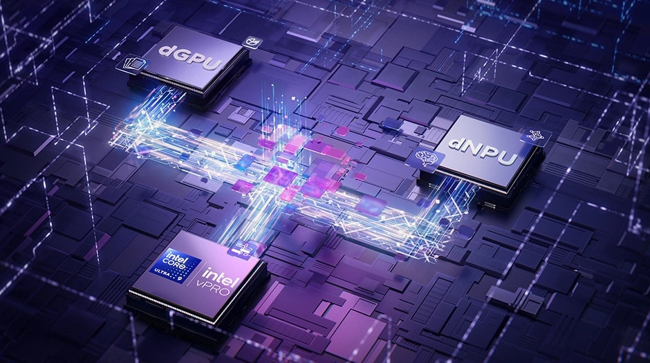 Lenovo ThinkCentre M90a Pro Gen 6 (27 吋 Intel) 電腦採用 Intel® 處理器及整合式獨立顯示卡，透過 AI 效率提升生產力。