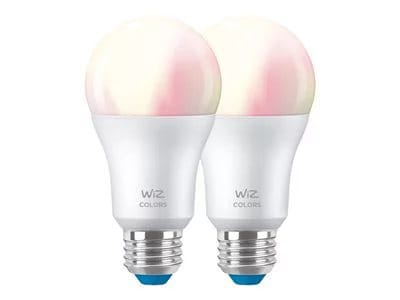 Philips Hue WiZ Colors LED Light Bulb 8.8W A19 E26 (2 pack) | 78232669 Lenovo US
