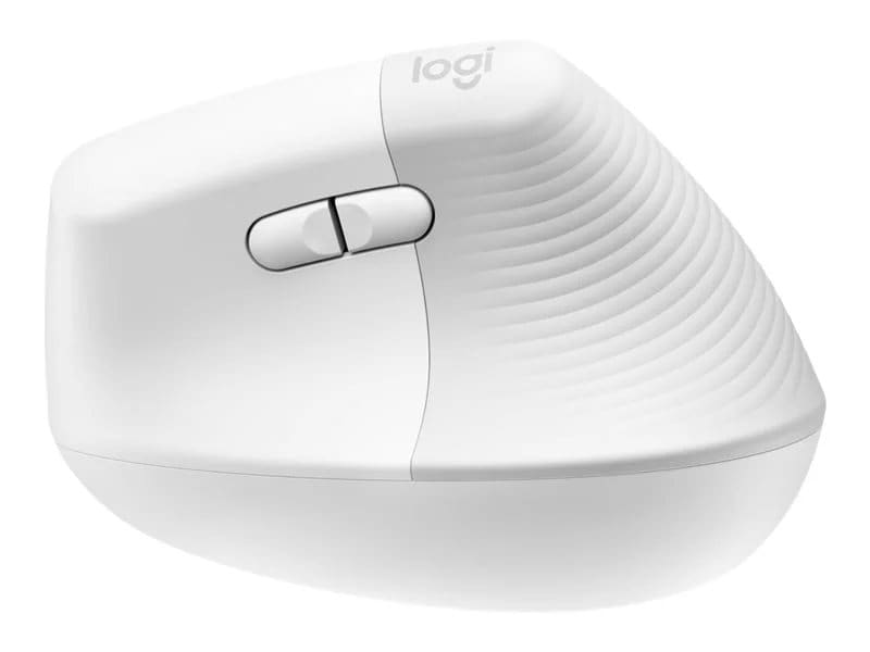 Logitech Lift Vertical Ergonomic Mouse, Wireless or Logi USB Receiver -  White