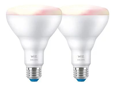 Philips Hue WiZ Colors LED Spot Light Bub 7W BR30 E26 (2 pack)