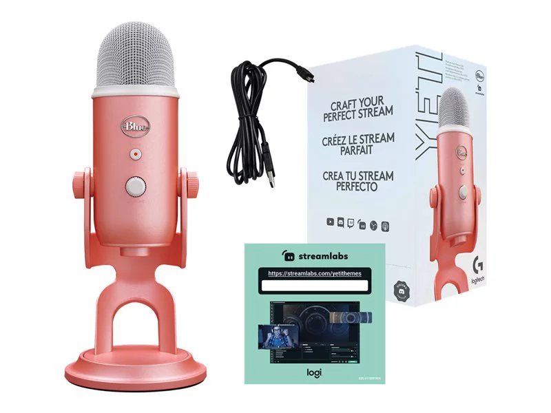 Logitech Blue Yeti for Aurora Collection USB Microphone (Pink Dawn)