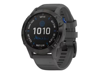 

Garmin fēnix 6 Pro Solar Edition - black - sport watch with band - slate gray - 32 GB